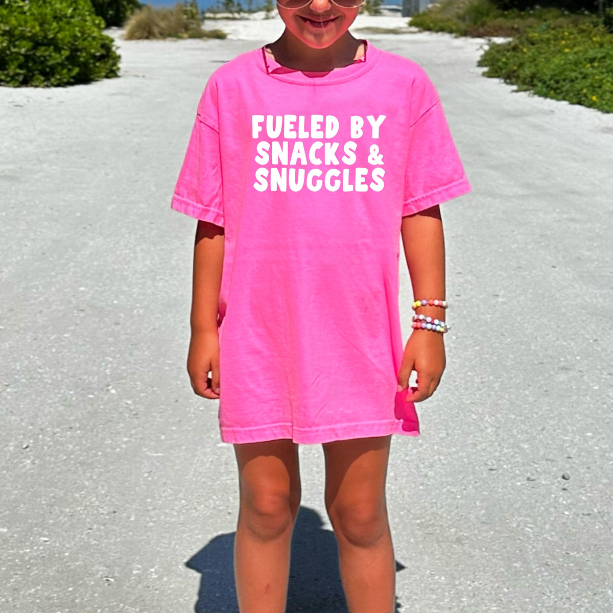 Fueled By Snacks and Snuggles Kids - Youth Comfort Colors T-Shirt