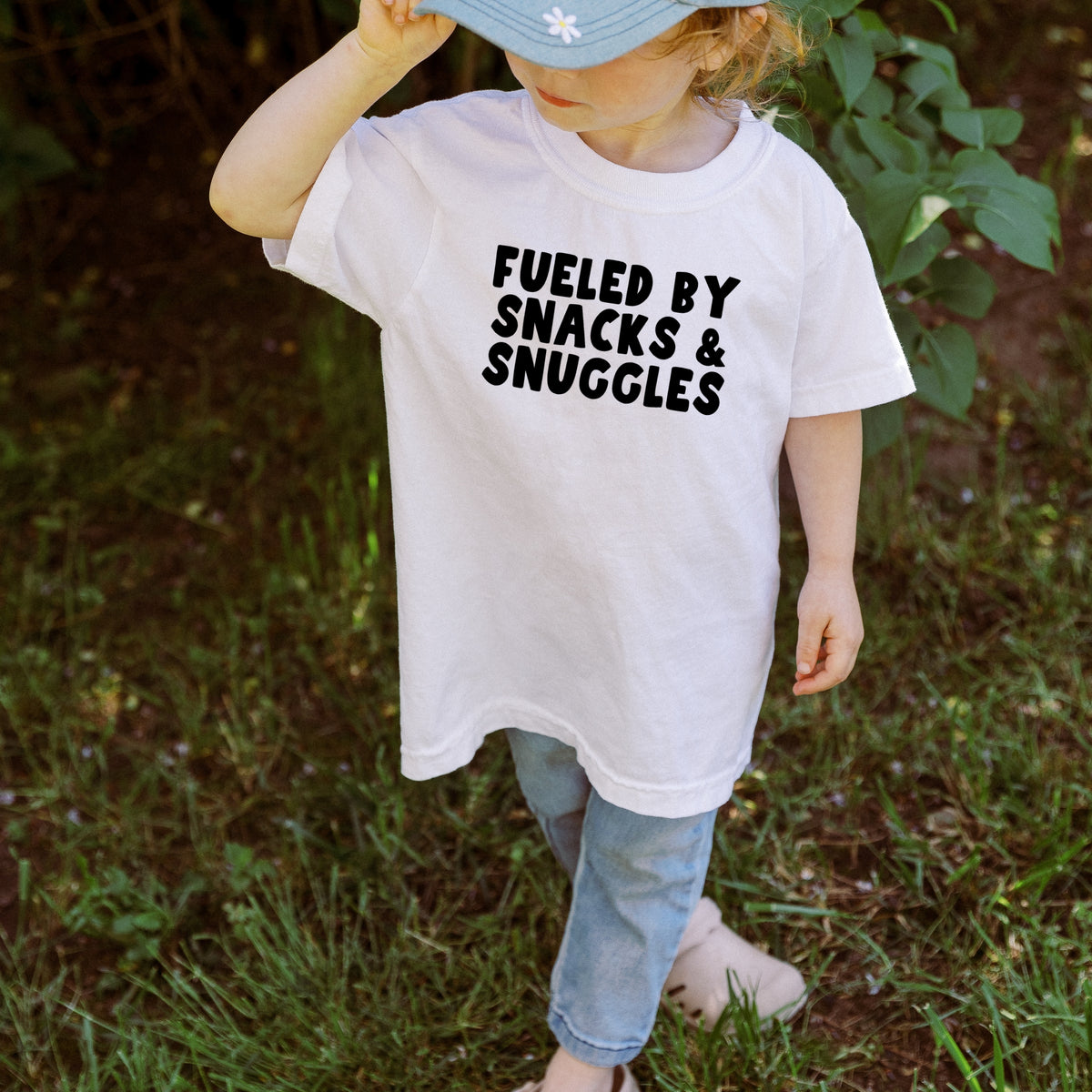 Fueled By Snacks and Snuggles Kids - Youth Comfort Colors T-Shirt