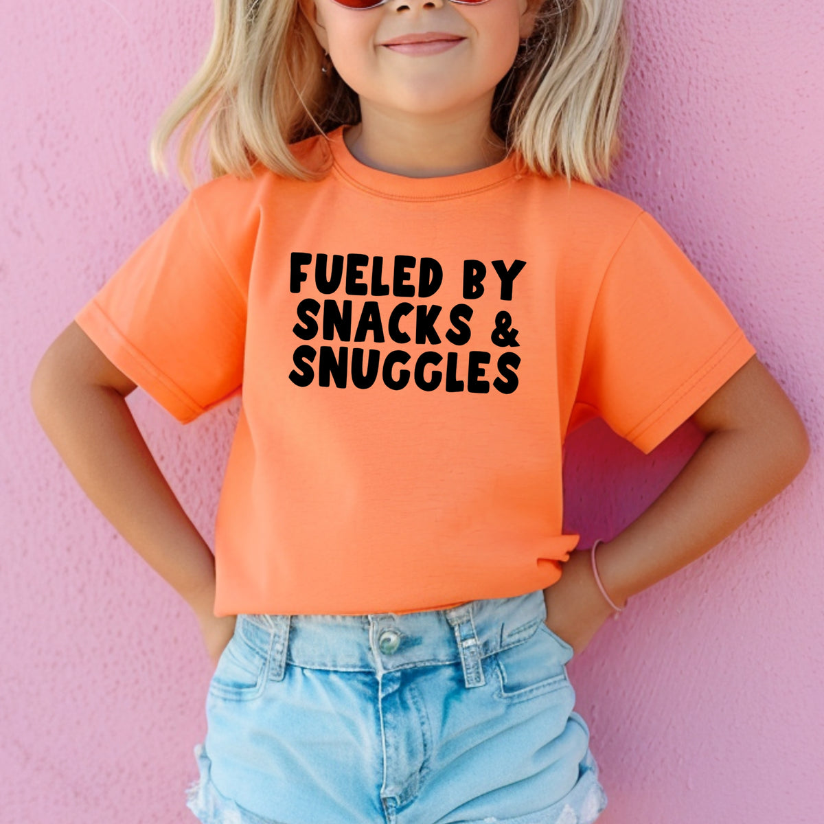 Fueled By Snacks and Snuggles Kids - Youth Comfort Colors T-Shirt
