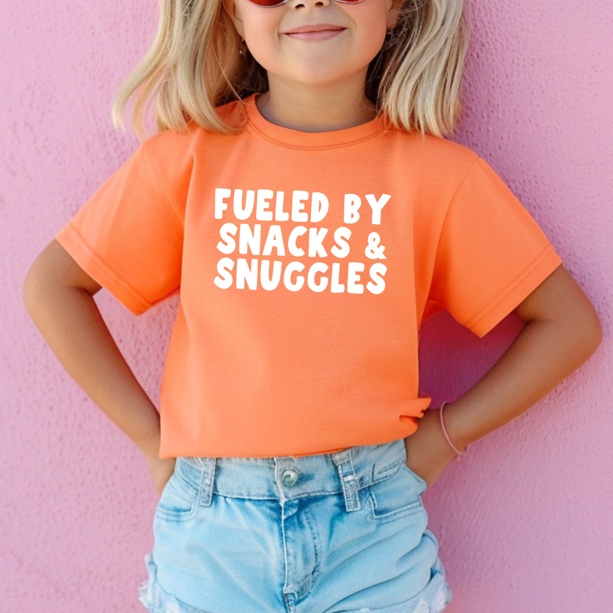 Fueled By Snacks and Snuggles Kids - Youth Comfort Colors T-Shirt