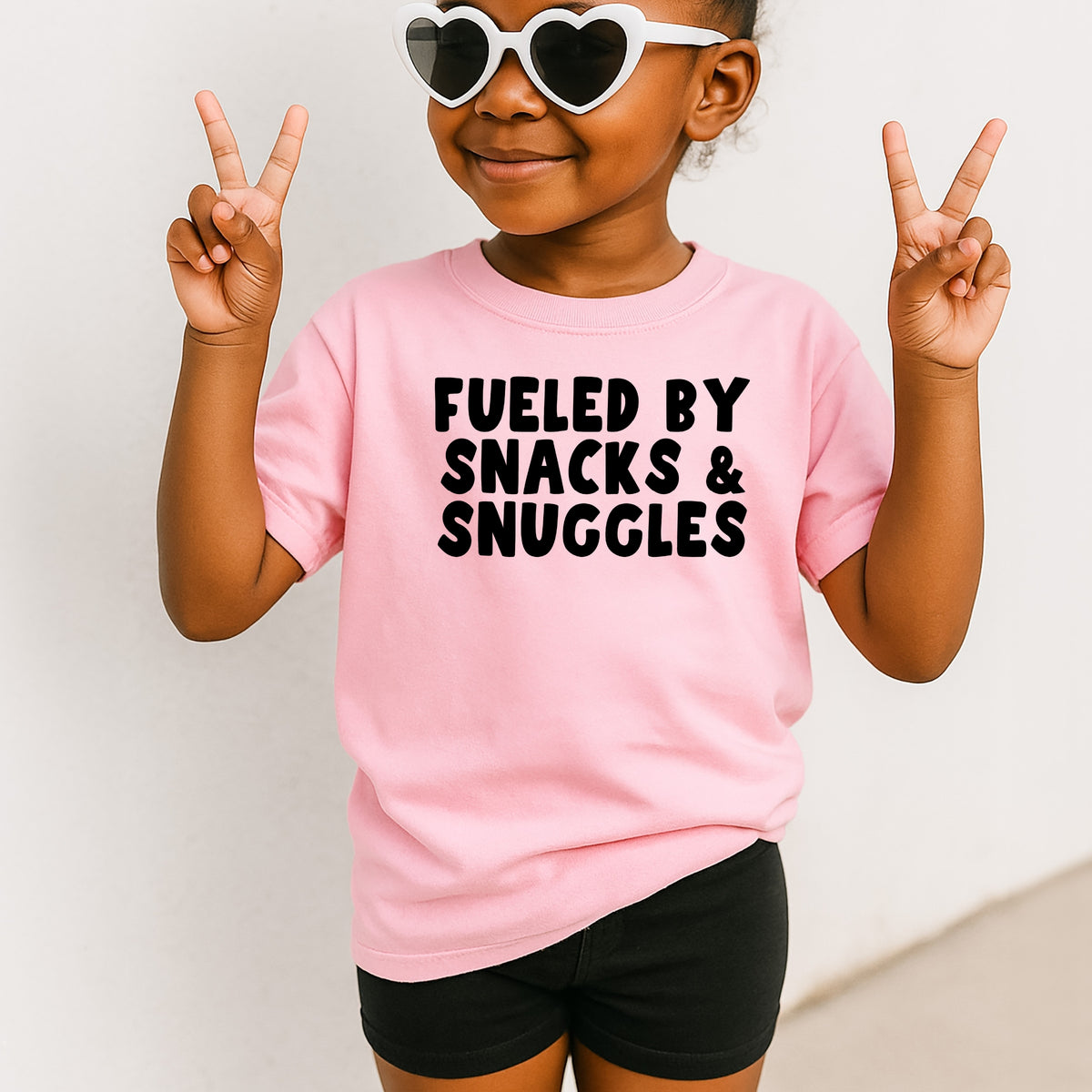 Fueled By Snacks and Snuggles Kids - Youth Comfort Colors T-Shirt