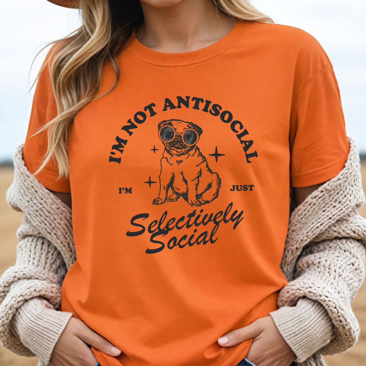 I'm Not Anti-Social I'm Just Selectively Social Shirt – Minimalist Sarcastic Tee, Introvert-core, Gen Z Mood Shirt - Softstyle 100% Cotton T-Shirt – Comfy Unisex Fit, Premium Quality Tee