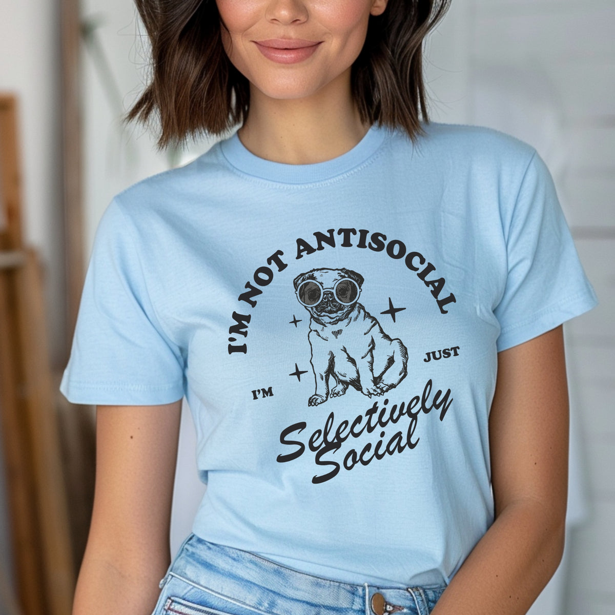 I'm Not Anti-Social I'm Just Selectively Social - Adult Softstyle T-Shirt