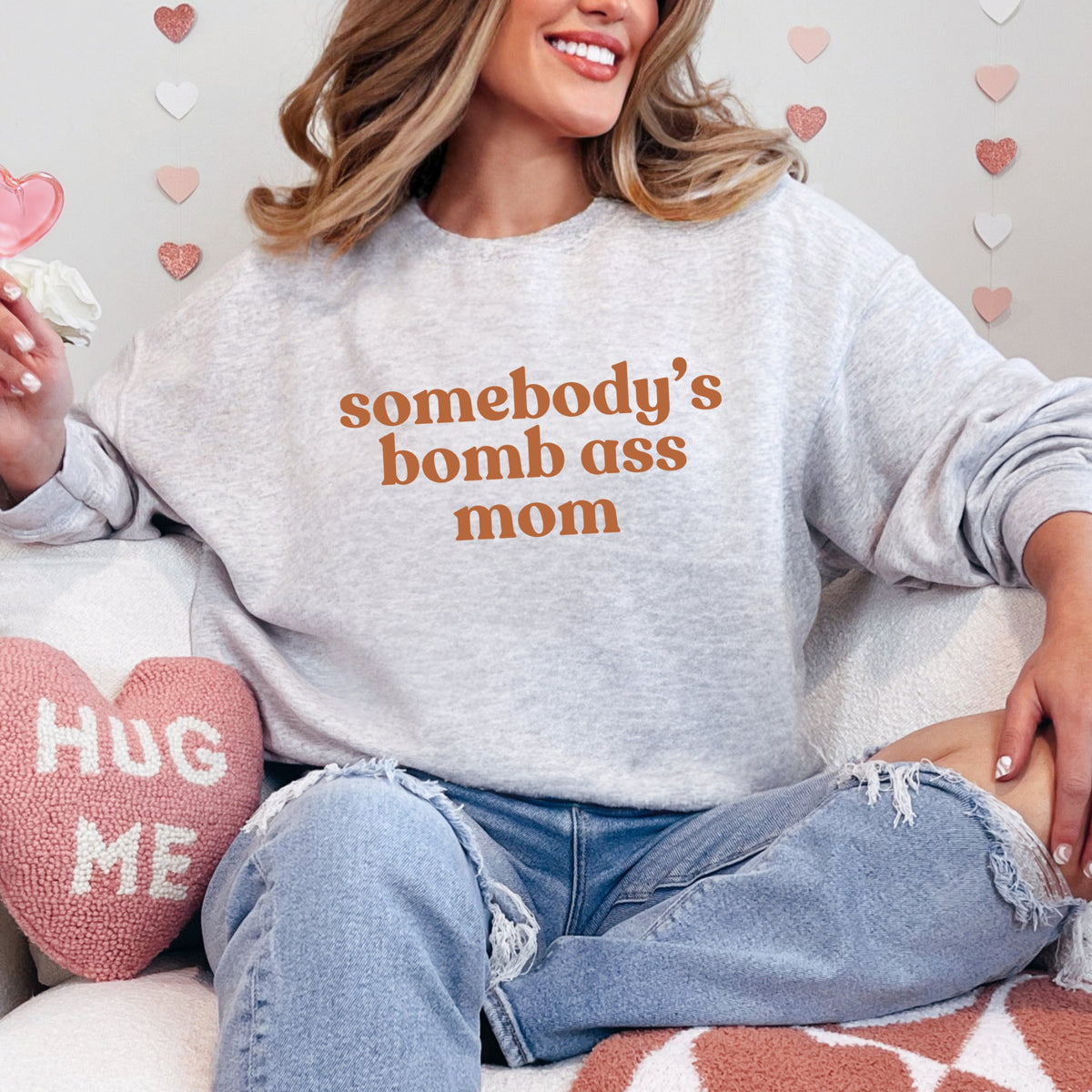 Somebody's Bomb Ass Mom - Adult Crewneck Sweatshirt