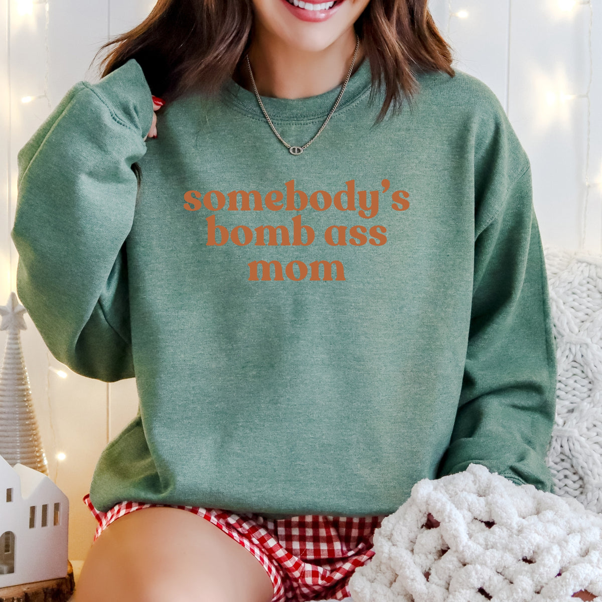 Somebody's Bomb Ass Mom - Adult Crewneck Sweatshirt