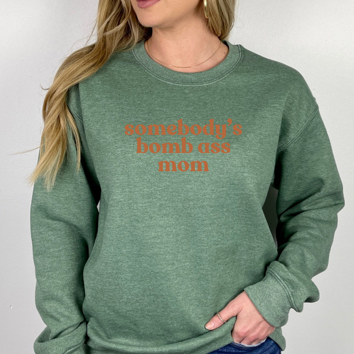 Somebody's Bomb Ass Mom - Adult Crewneck Sweatshirt