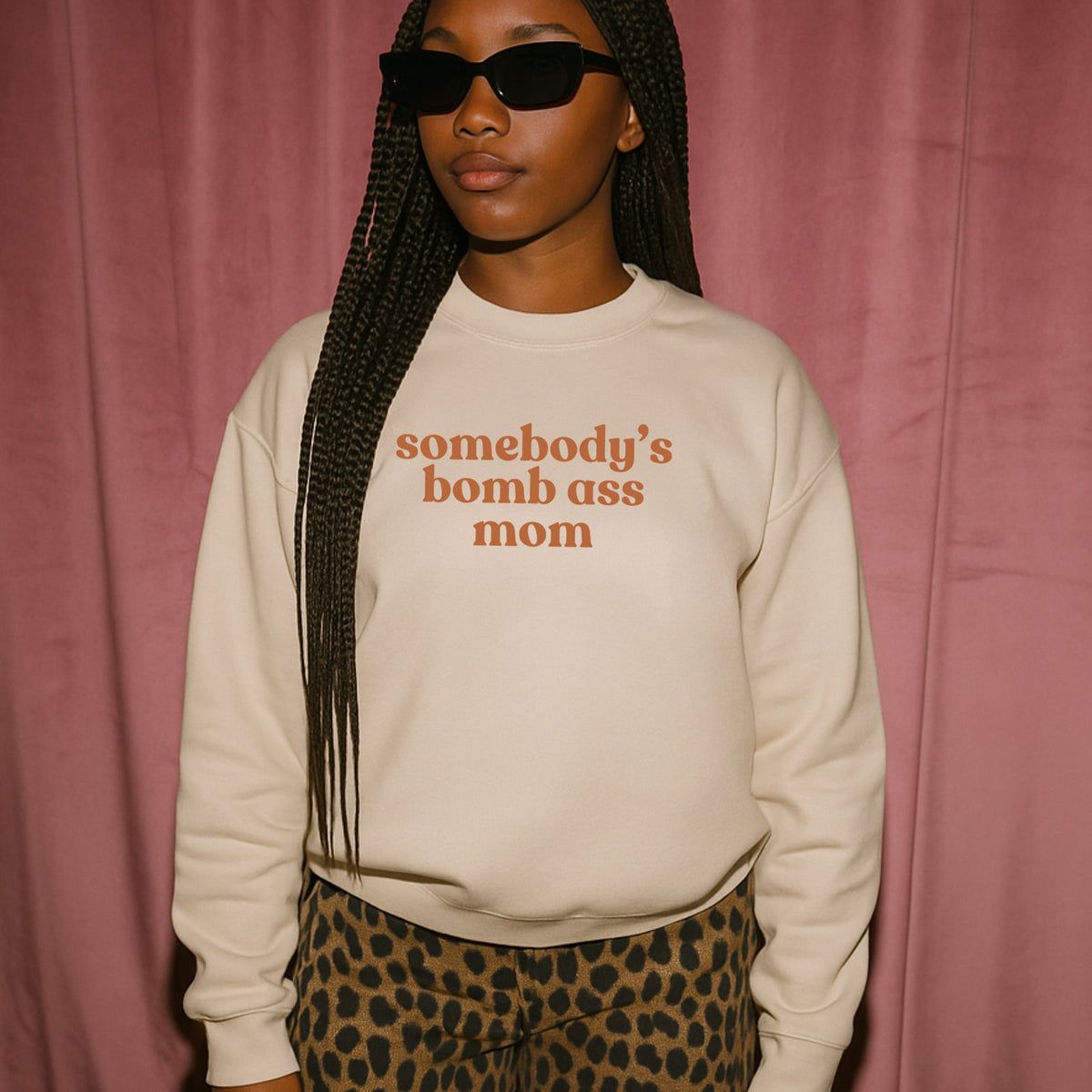 Somebody's Bomb Ass Mom - Adult Crewneck Sweatshirt