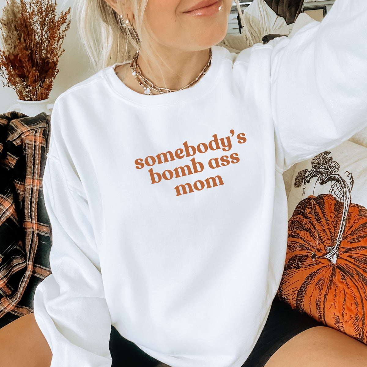 Somebody's Bomb Ass Mom - Adult Crewneck Sweatshirt