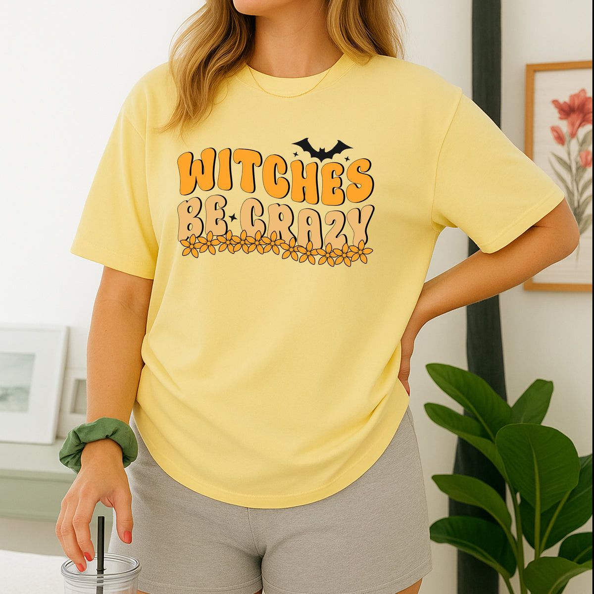 Witches Be Crazy Halloween - Adult Comfort Colors T-Shirt