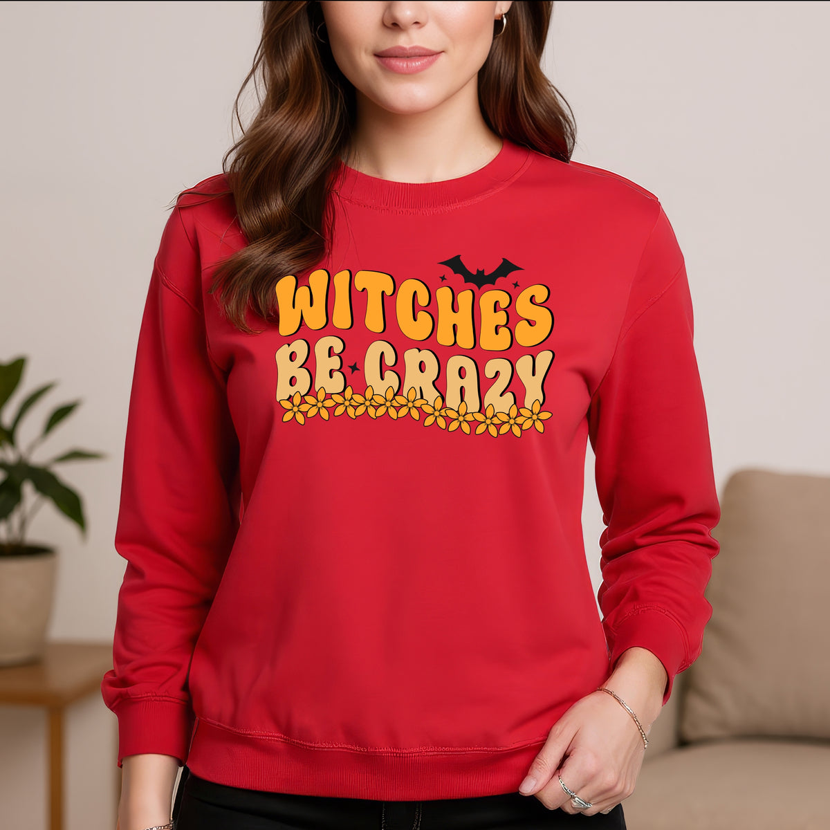 Witches Be Crazy Halloween - Crewneck Sweatshirt