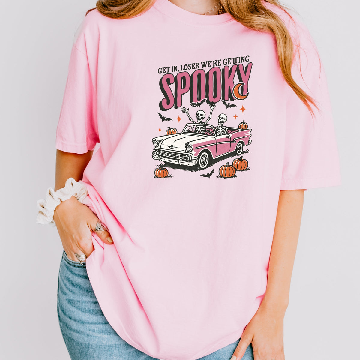Get in loser we're getting spooky Printed Comfort Colors T-Shirt 