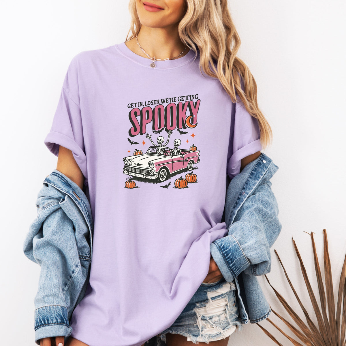Get in loser we're getting spooky Printed Comfort Colors T-Shirt 