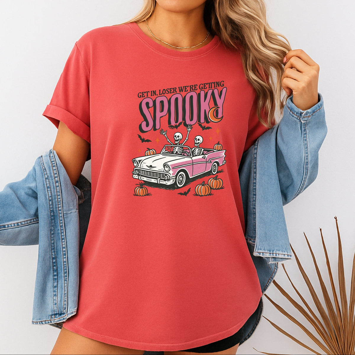 Get in loser we're getting spooky Printed Comfort Colors T-Shirt 