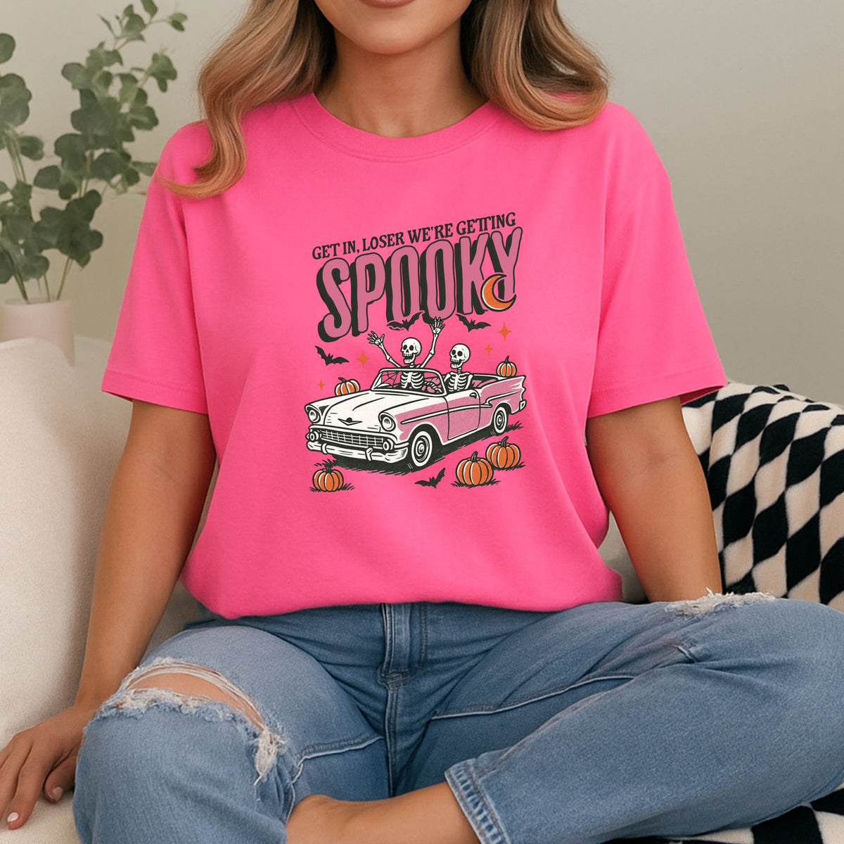 Get in loser we're getting spooky Printed Comfort Colors T-Shirt 