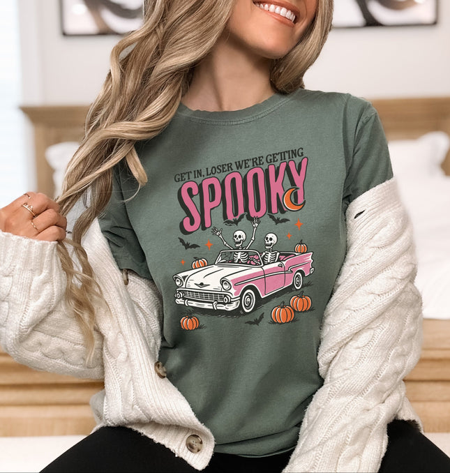 Get in loser we're getting spooky Printed Comfort Colors T-Shirt 