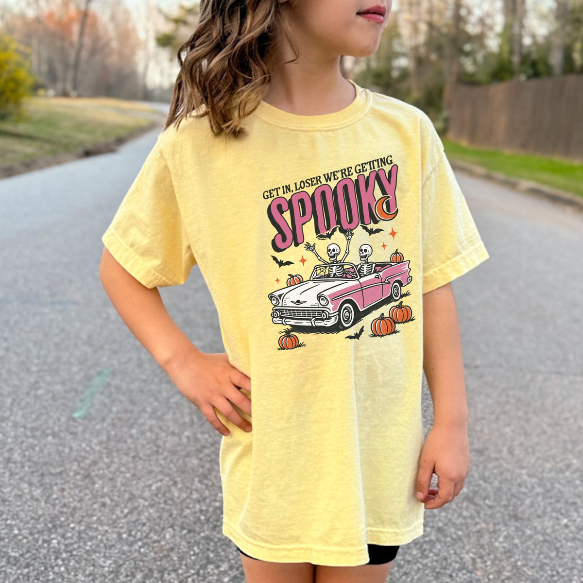 Get in loser we're getting spooky Printed Comfort Colors T-Shirt 