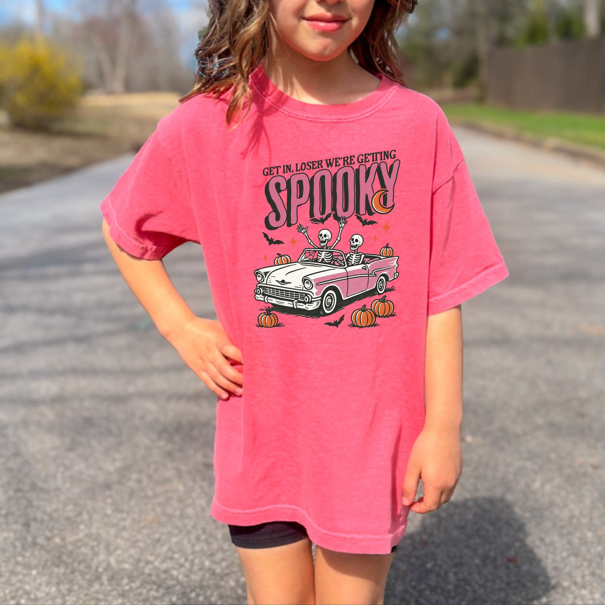 Get in loser we're getting spooky Printed Comfort Colors T-Shirt 
