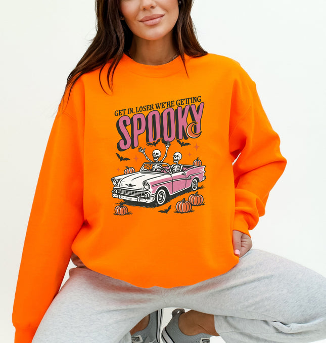 Get In Loser We're Getting Spooky - Adult Crewneck Sweatshirt