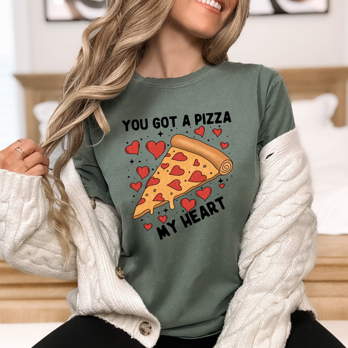 You Got A Pizza My Heart Valentines - Adult Comfort Colors T-Shirt