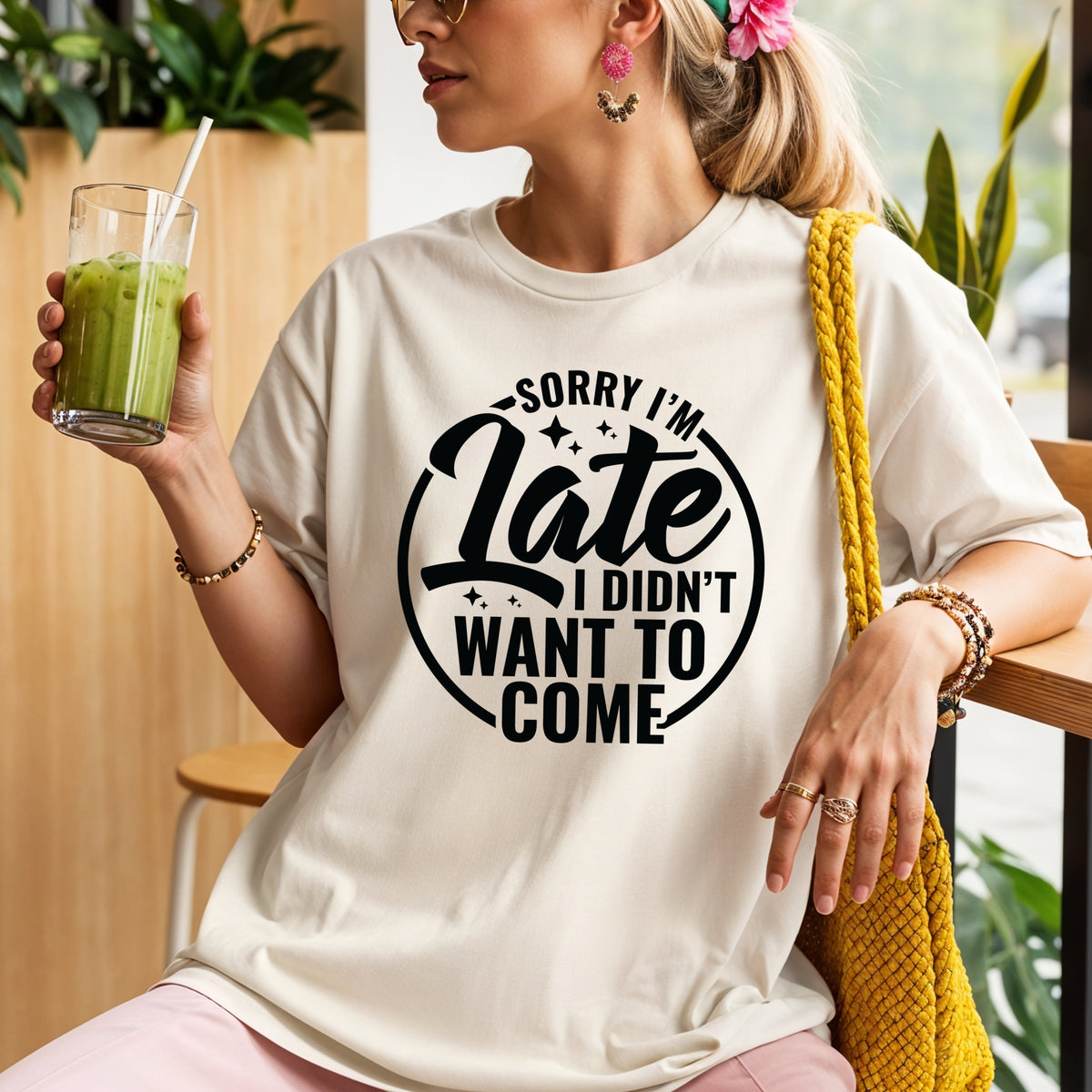 Sorry I'm Late I Did Not Want To Come - Adult Comfort Colors T-Shirt