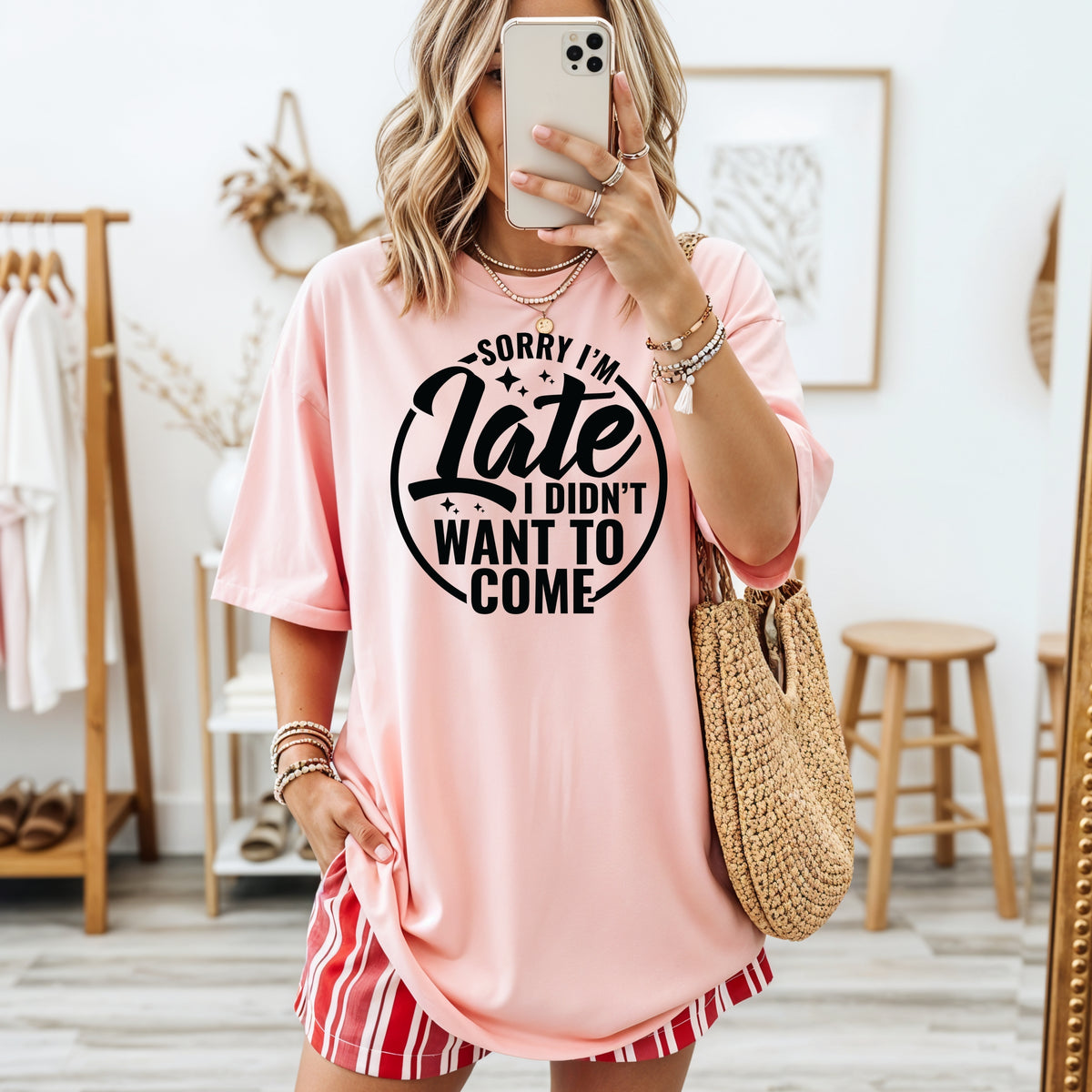 Sorry I'm Late I Did Not Want To Come - Adult Comfort Colors T-Shirt
