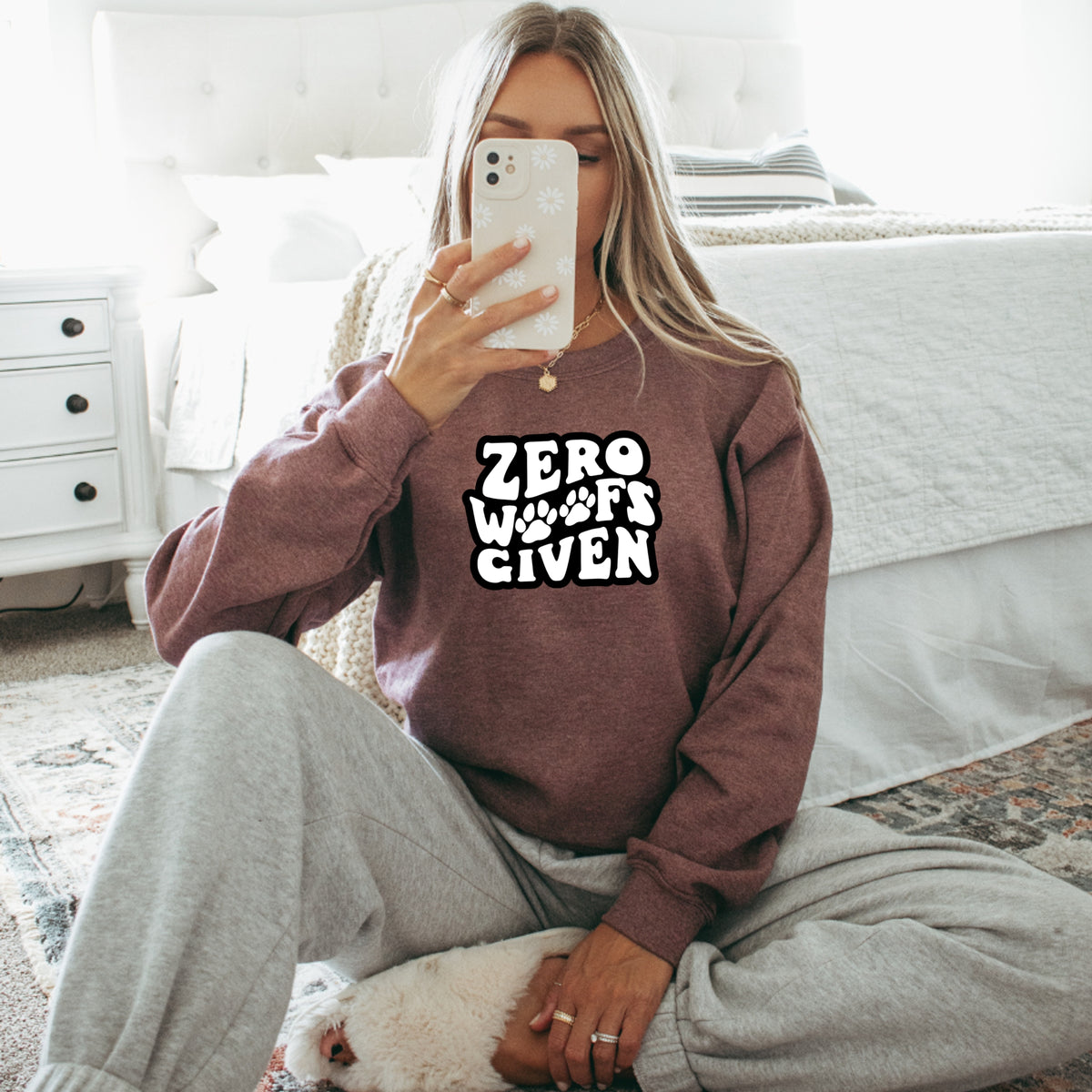 Zero Woofs Given - Adult Crewneck Sweatshirt