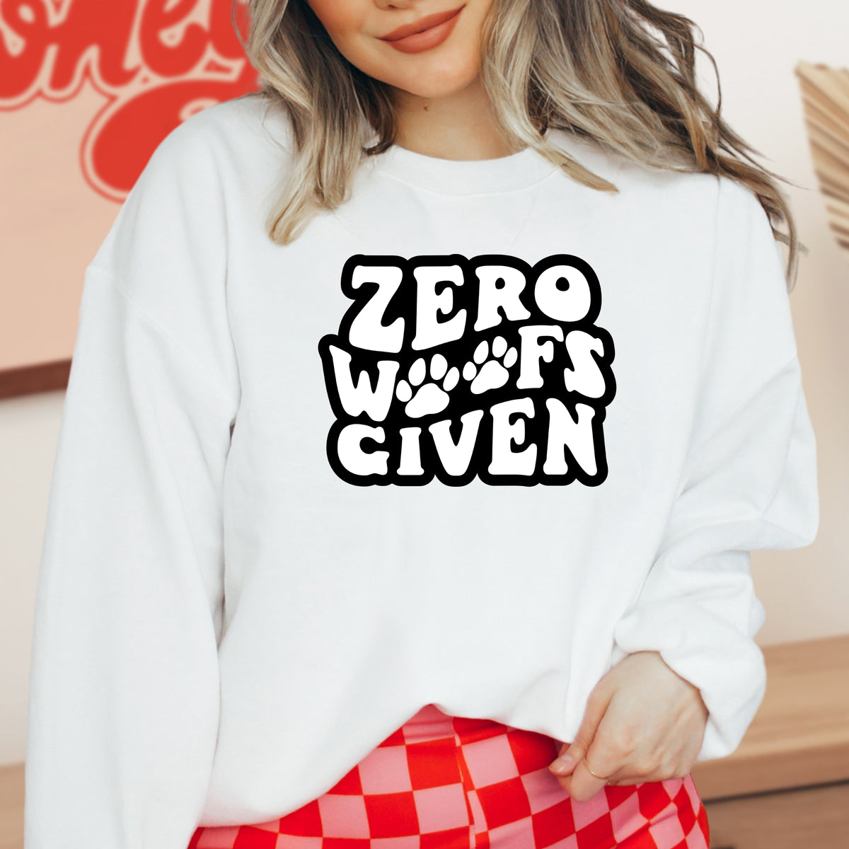 Zero Woofs Given - Adult Crewneck Sweatshirt