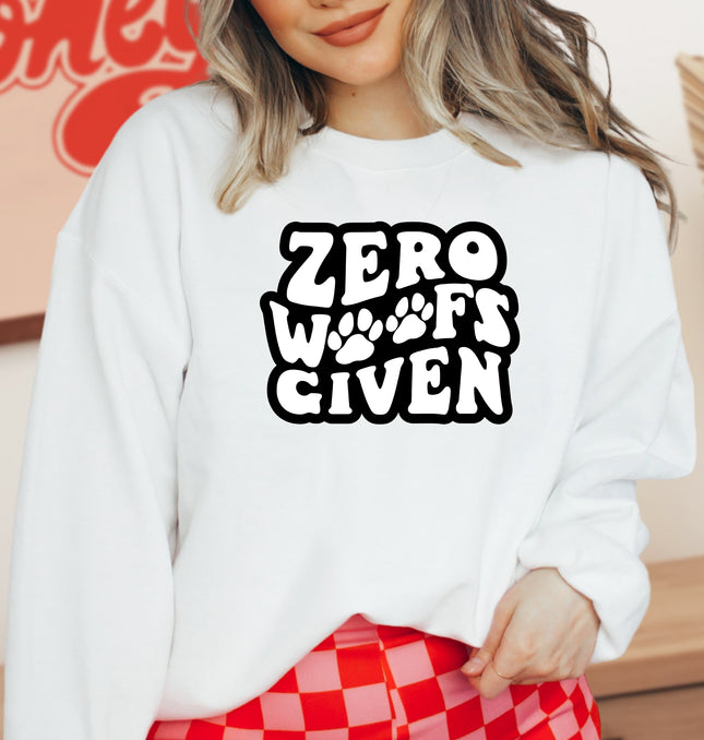 Zero Woofs Given - Adult Crewneck Sweatshirt