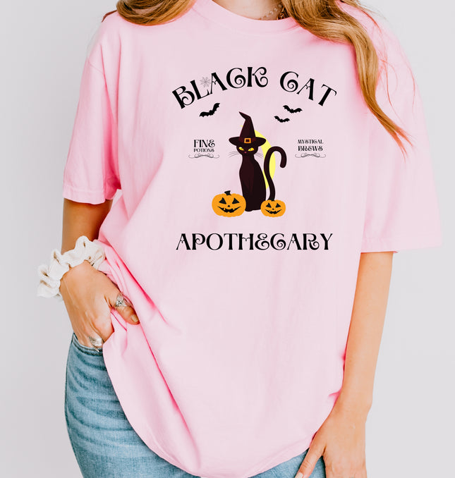 Black Cat Apothecary Halloween - Comfort Colors T-Shirt 