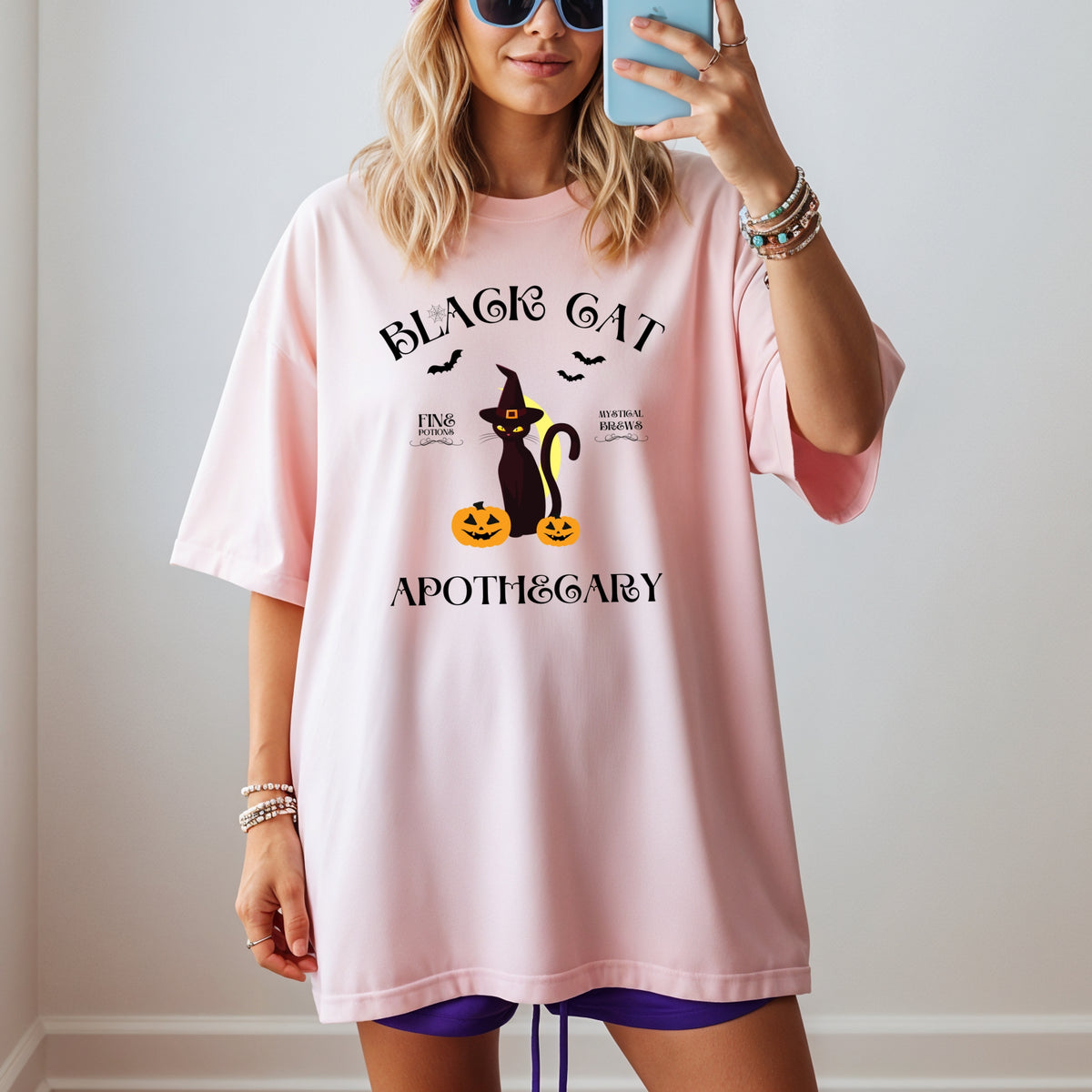 Black Cat Apothecary Halloween - Adult Comfort Colors T-Shirt
