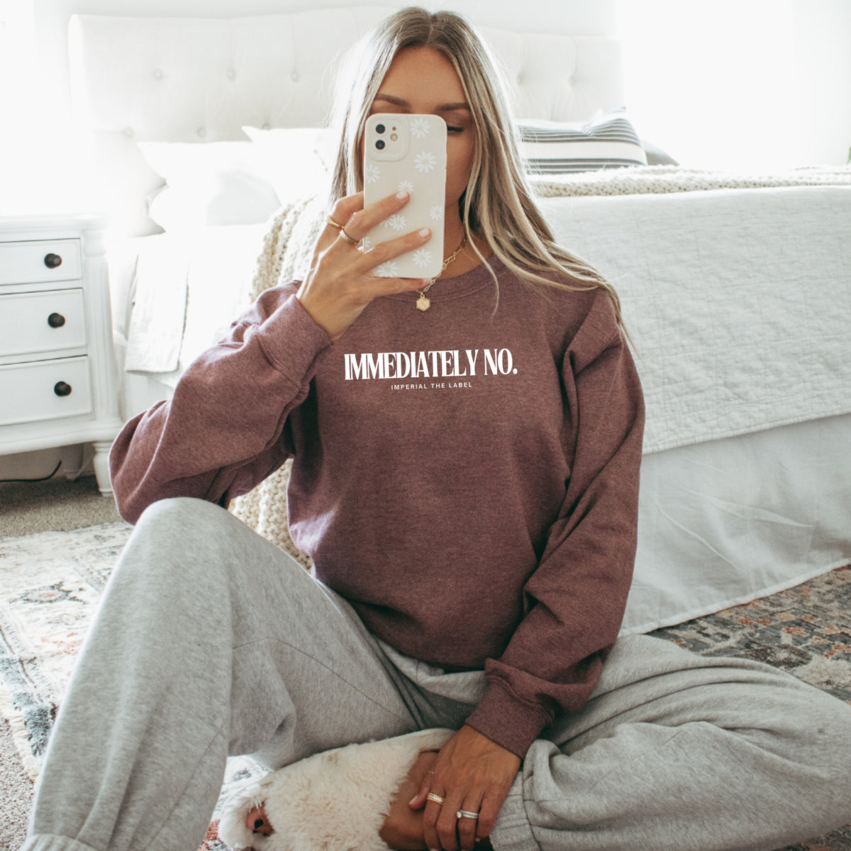 Immediately No - Adult Crewneck Sweatshirt