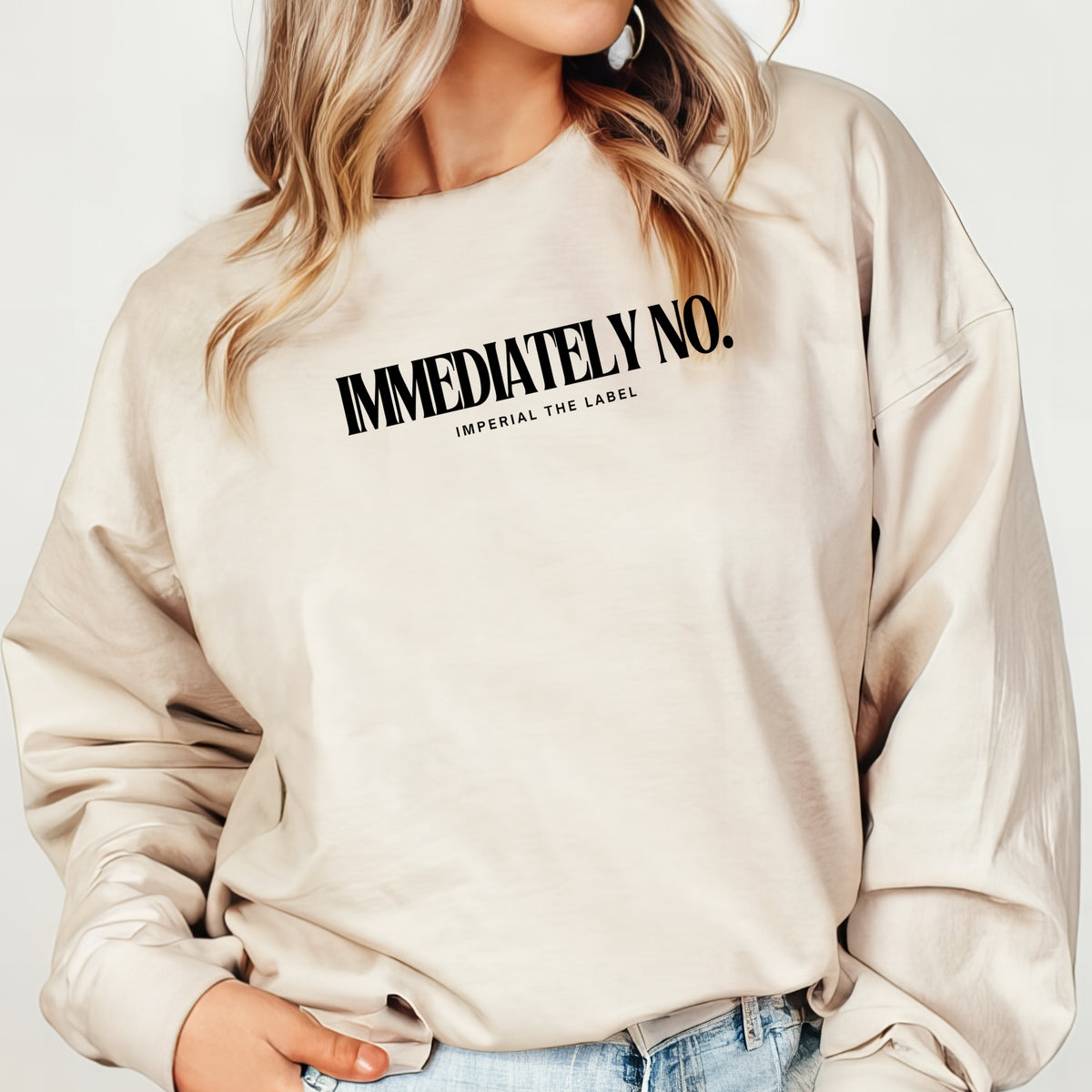 Immediately No - Adult Crewneck Sweatshirt