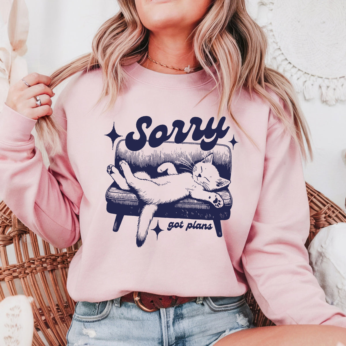 Sorry Got Plans - Adult Crewneck Sweatshirt