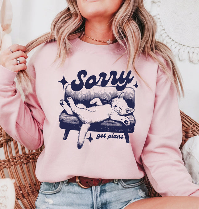 Sorry Got Plans - Adult Crewneck Sweatshirt