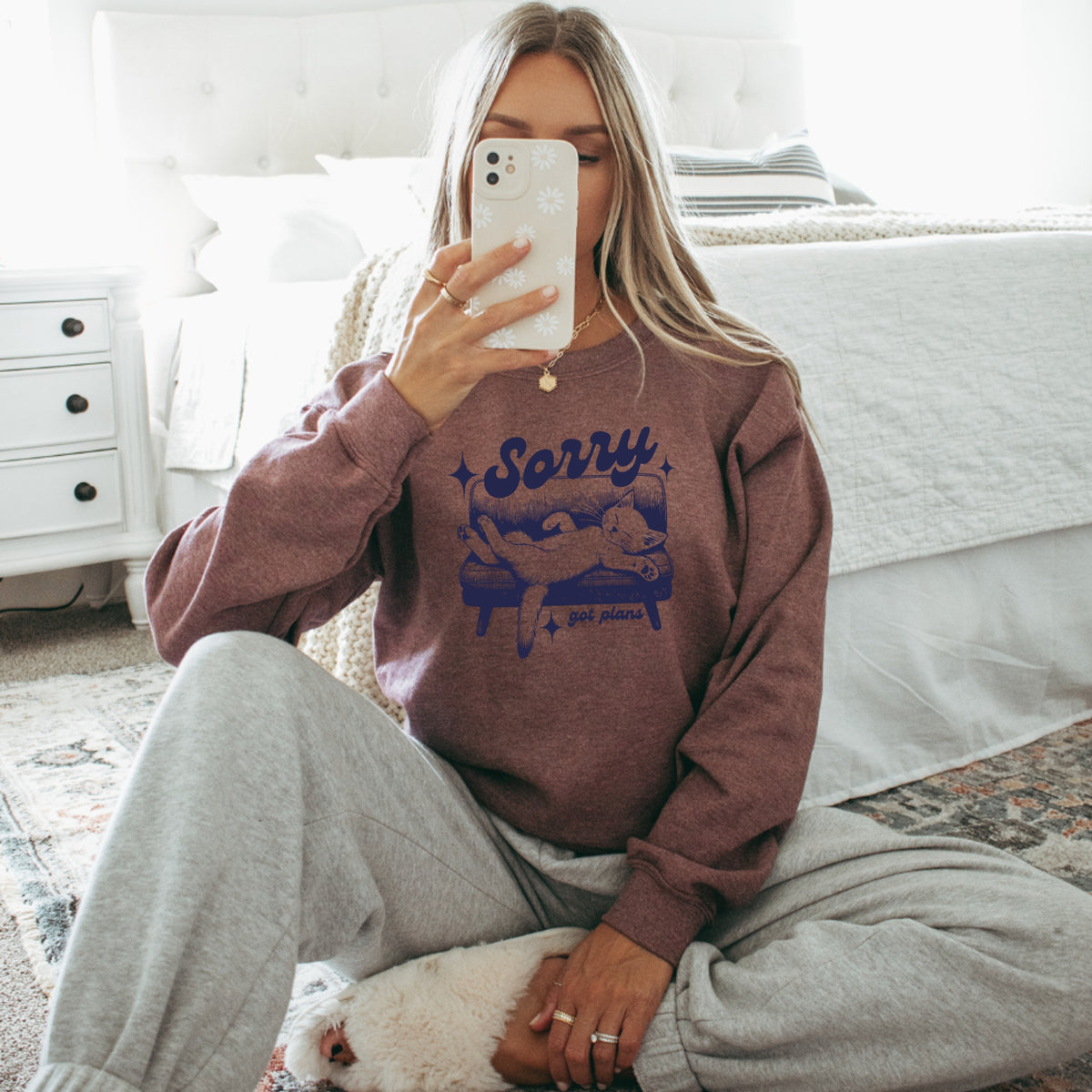 Sorry Got Plans - Adult Crewneck Sweatshirt