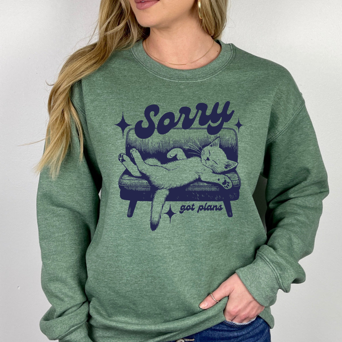 Sorry Got Plans - Adult Crewneck Sweatshirt
