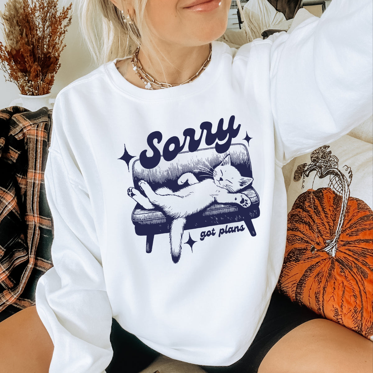 Sorry Got Plans - Adult Crewneck Sweatshirt