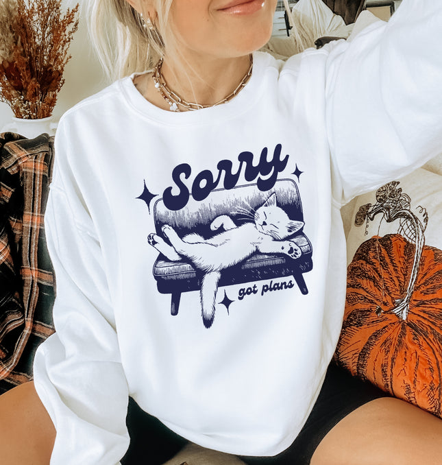 Sorry Got Plans - Adult Crewneck Sweatshirt