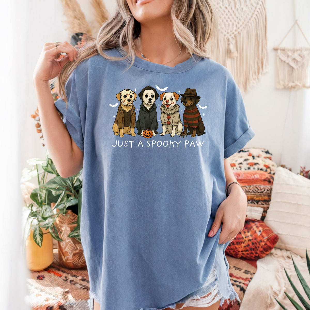 Just A Spooky Paw - Comfort Colors T-Shirt 