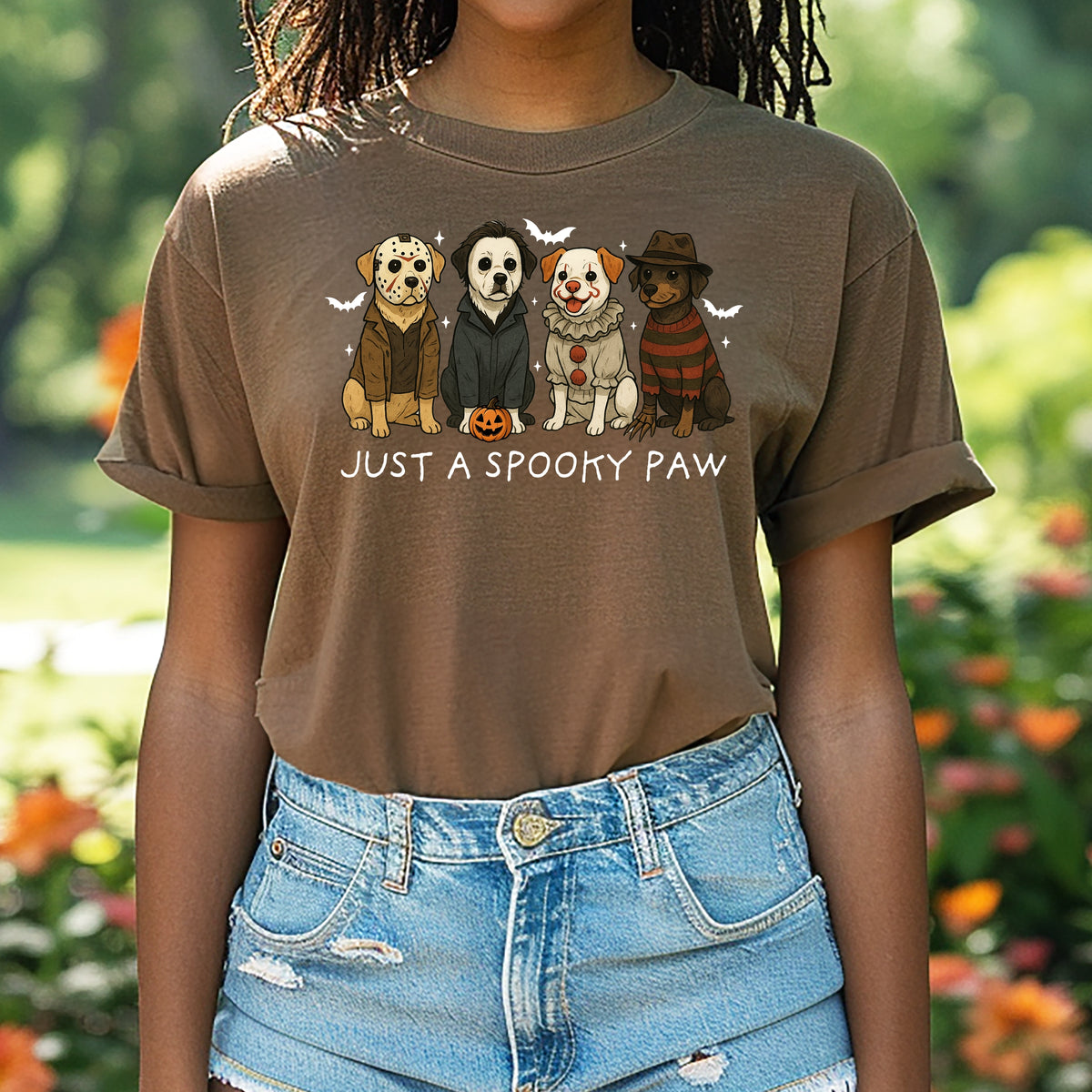 Just A Spooky Paw - Comfort Colors T-Shirt 