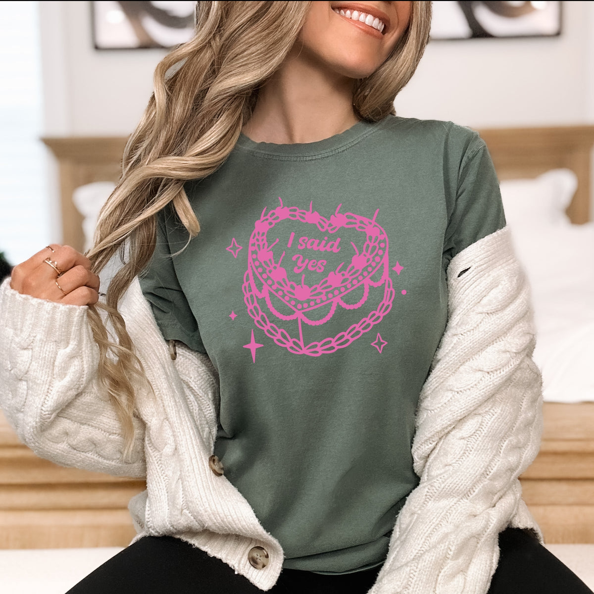 I Said Yes Printed Comfort Colors T-Shirt 