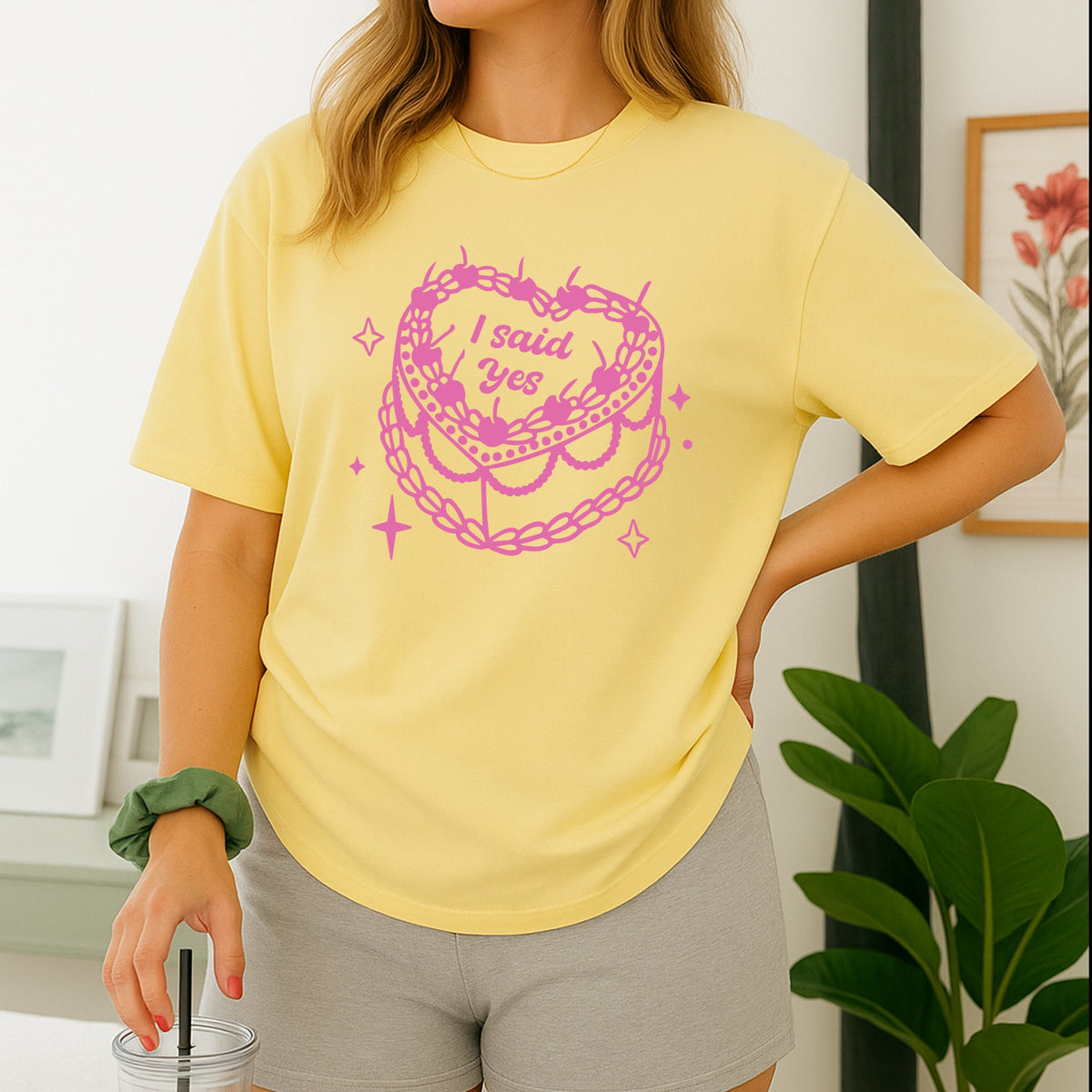 I Said Yes Printed Comfort Colors T-Shirt 