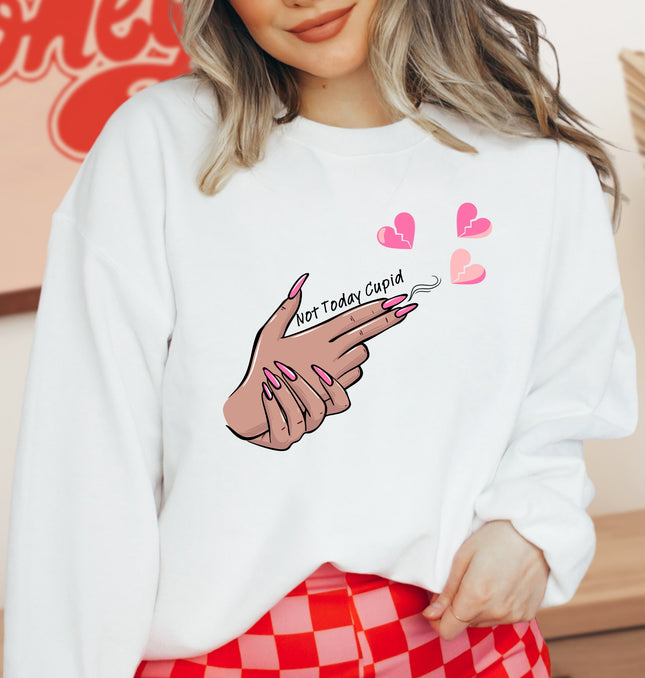 Not Today Cupid - Adult Crewneck Sweatshirt
