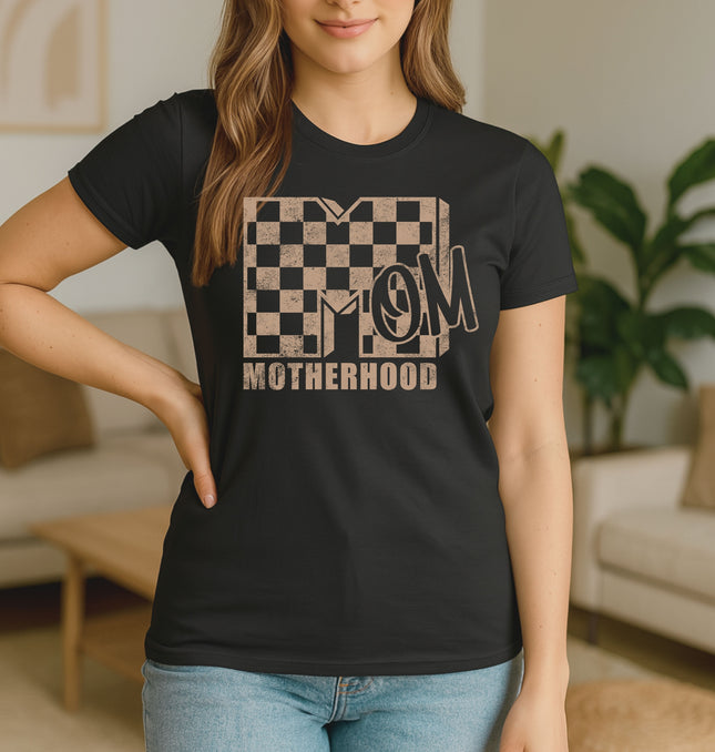 Mom Motherhood Printed Tee - Minimalist Mom Shirt, Best Mom Graphic Tees, Gift Tee for New Moms - Softstyle 100% Cotton T-Shirt – Comfy Unisex Fit, Premium Quality Tee