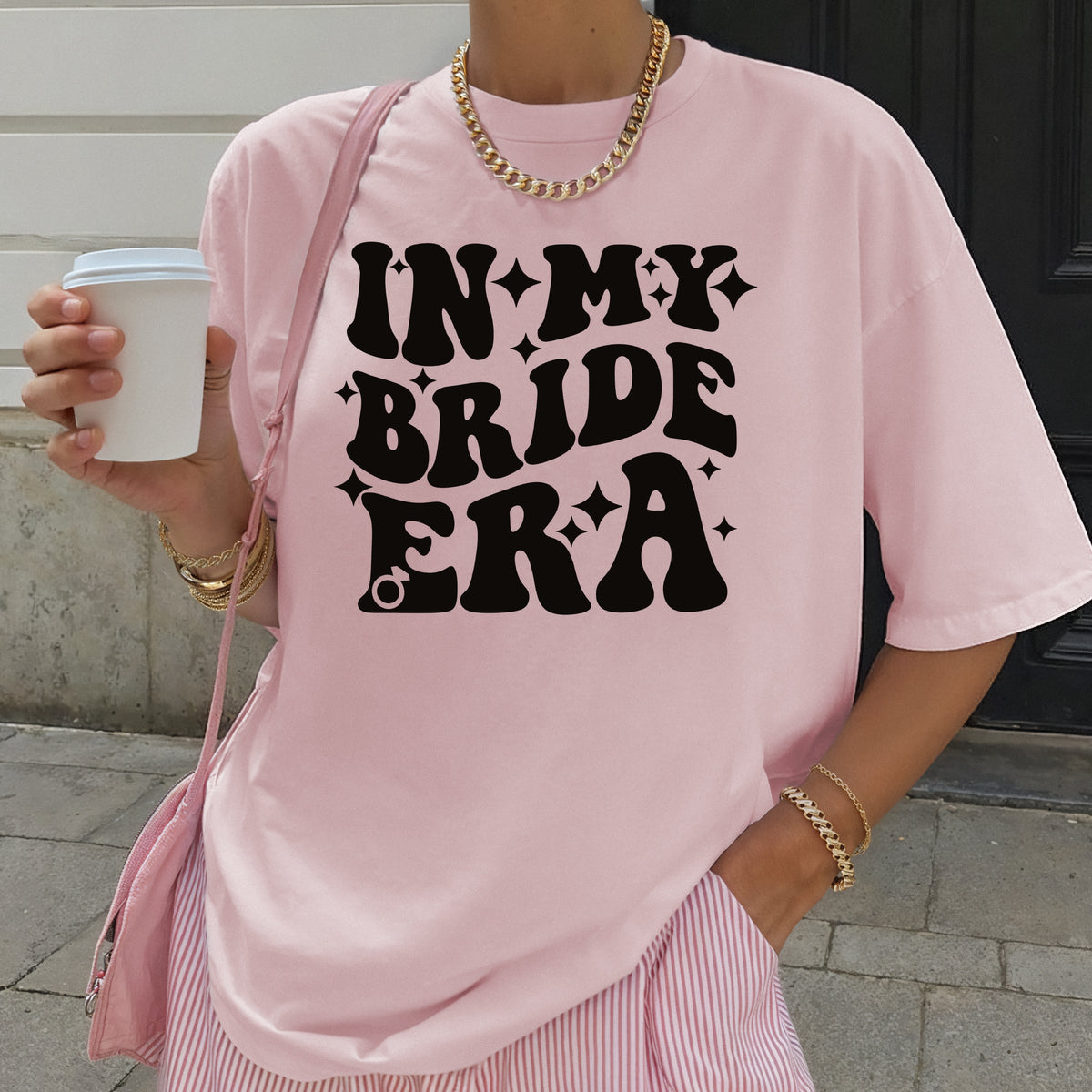 In My Bride Era Shirt – Future Wifey Look, Minimalist Bride Gift, Girly-core Trend - Unisex Comfort Colors Garment-Dyed Heavyweight T-Shirt