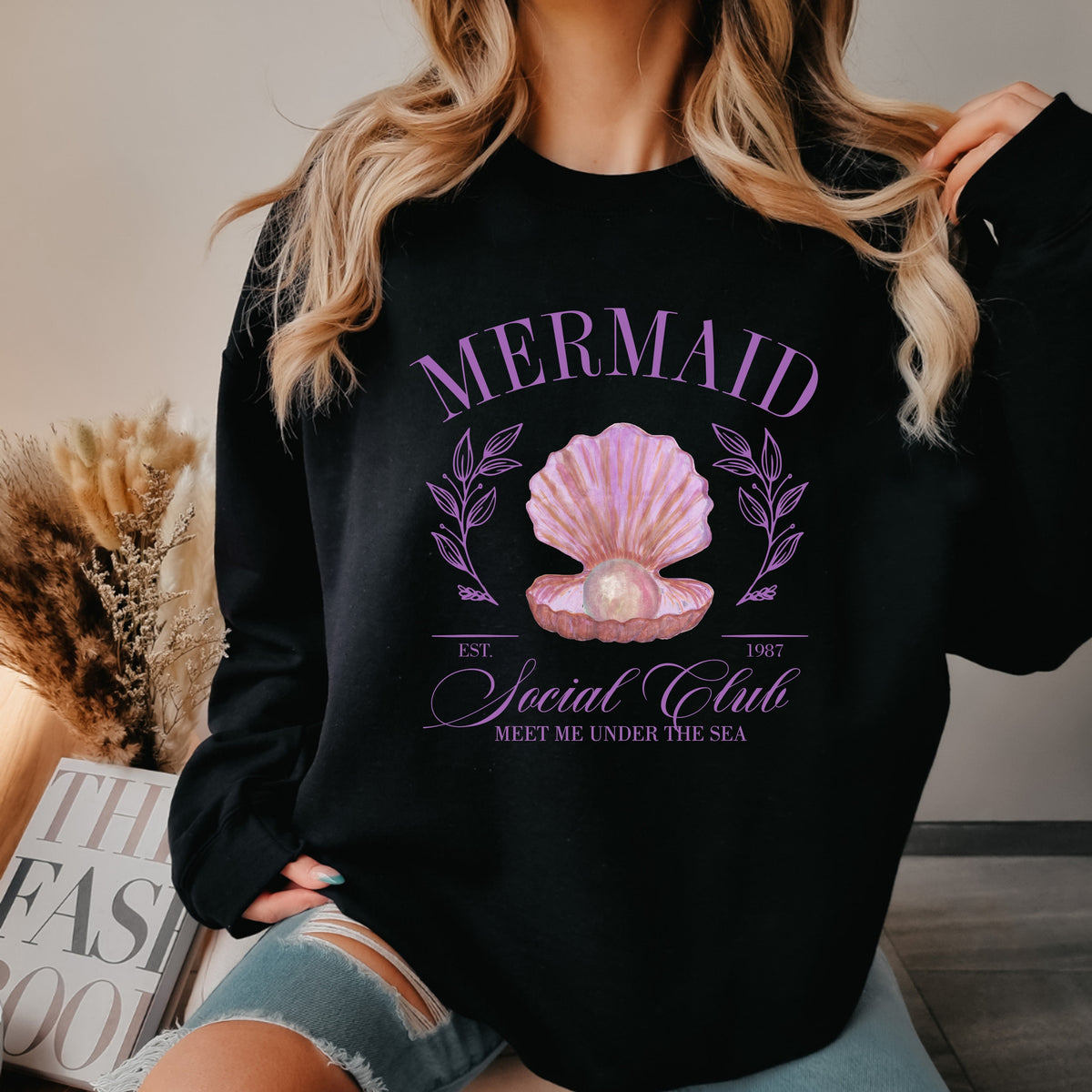 Mermaid Social Club - Adult Crewneck Sweatshirt