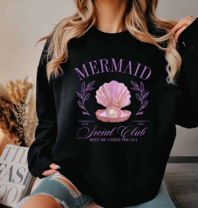 Mermaid Social Club - Adult Crewneck Sweatshirt