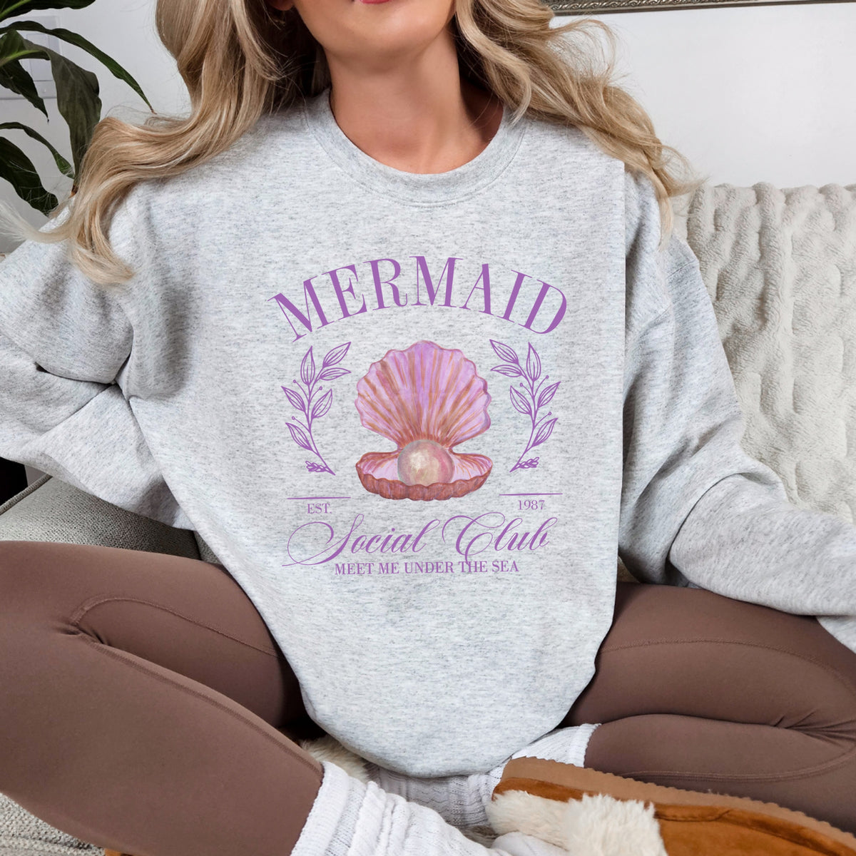 Mermaid Social Club - Adult Crewneck Sweatshirt