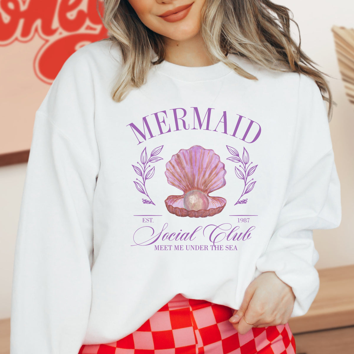 Mermaid Social Club - Adult Crewneck Sweatshirt