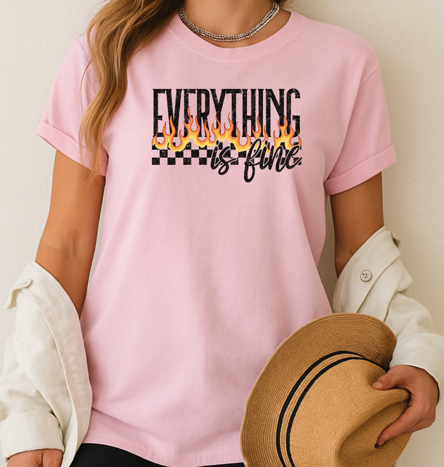 Everything Is Fine - Softstyle 100% Cotton T-Shirt – Comfy Unisex Fit, Premium Quality Tee